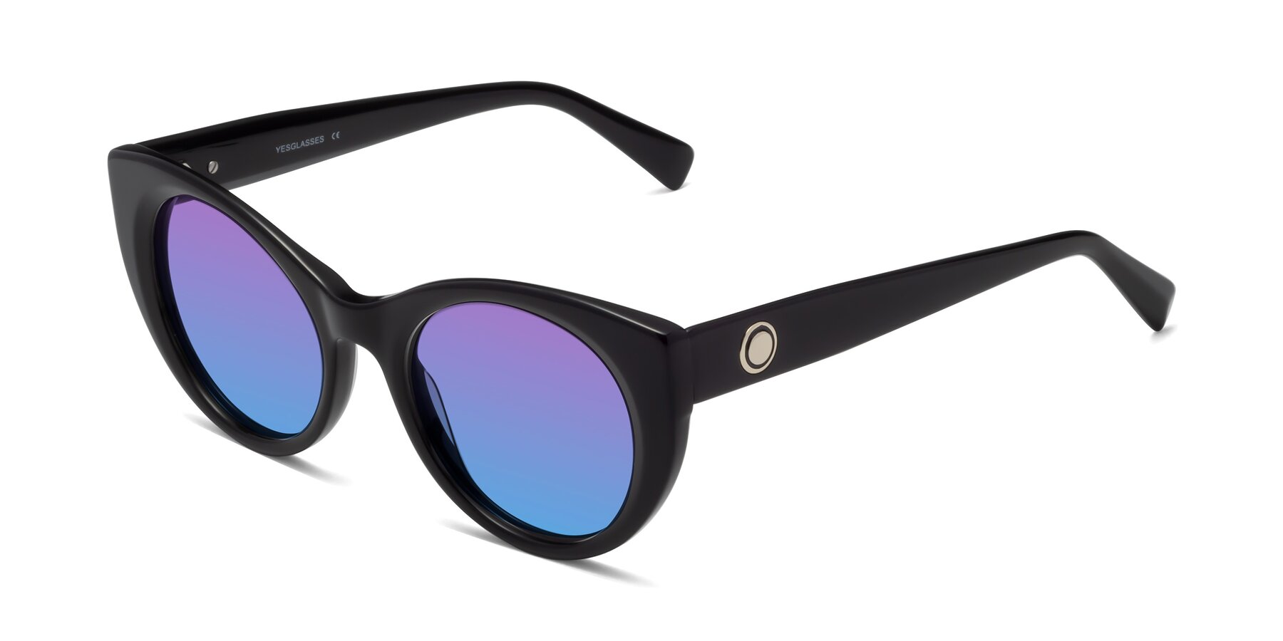 Angle of 1575 in Black with Purple / Blue Gradient Lenses