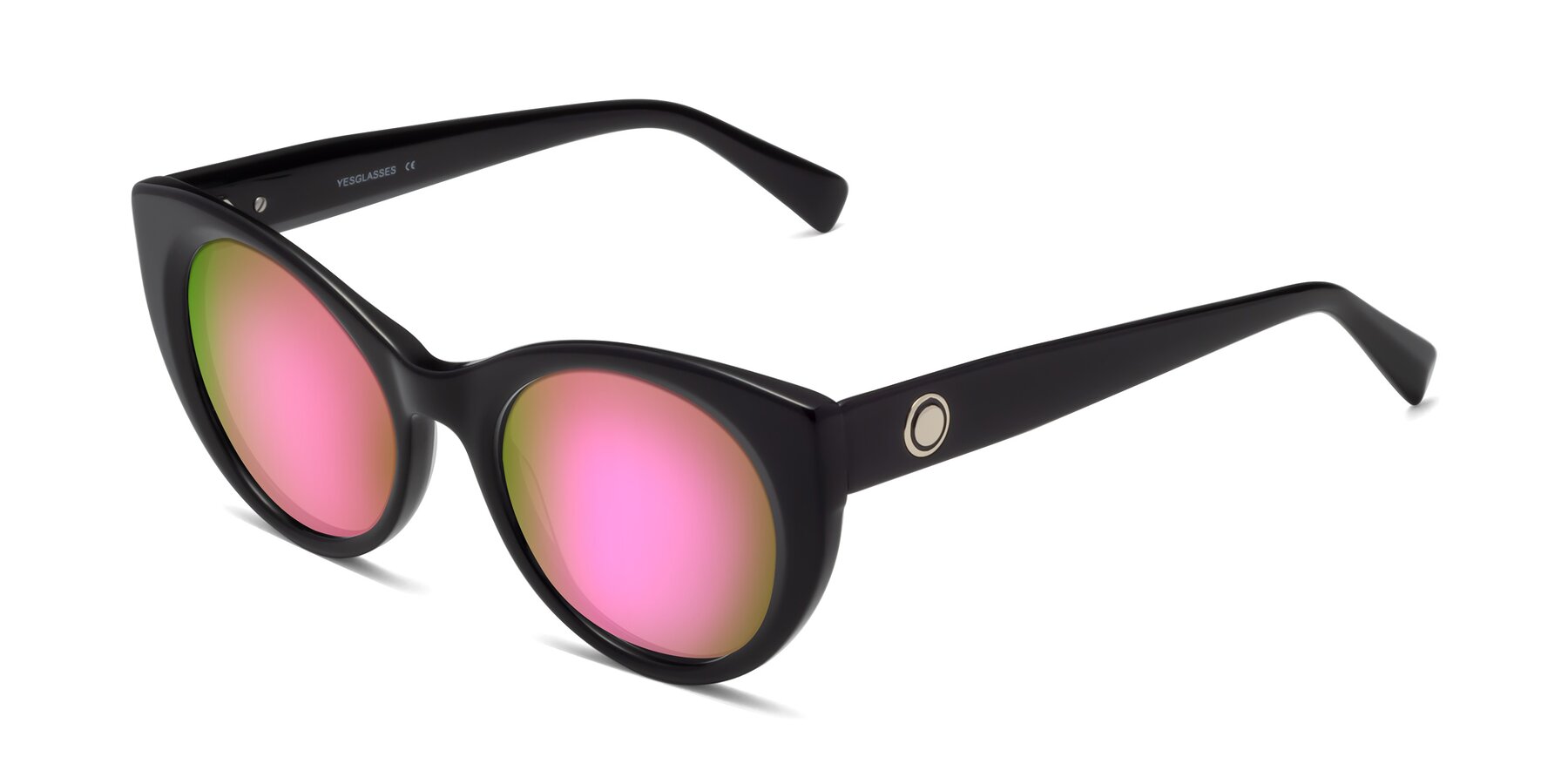 Angle of 1575 in Black with Pink Mirrored Lenses