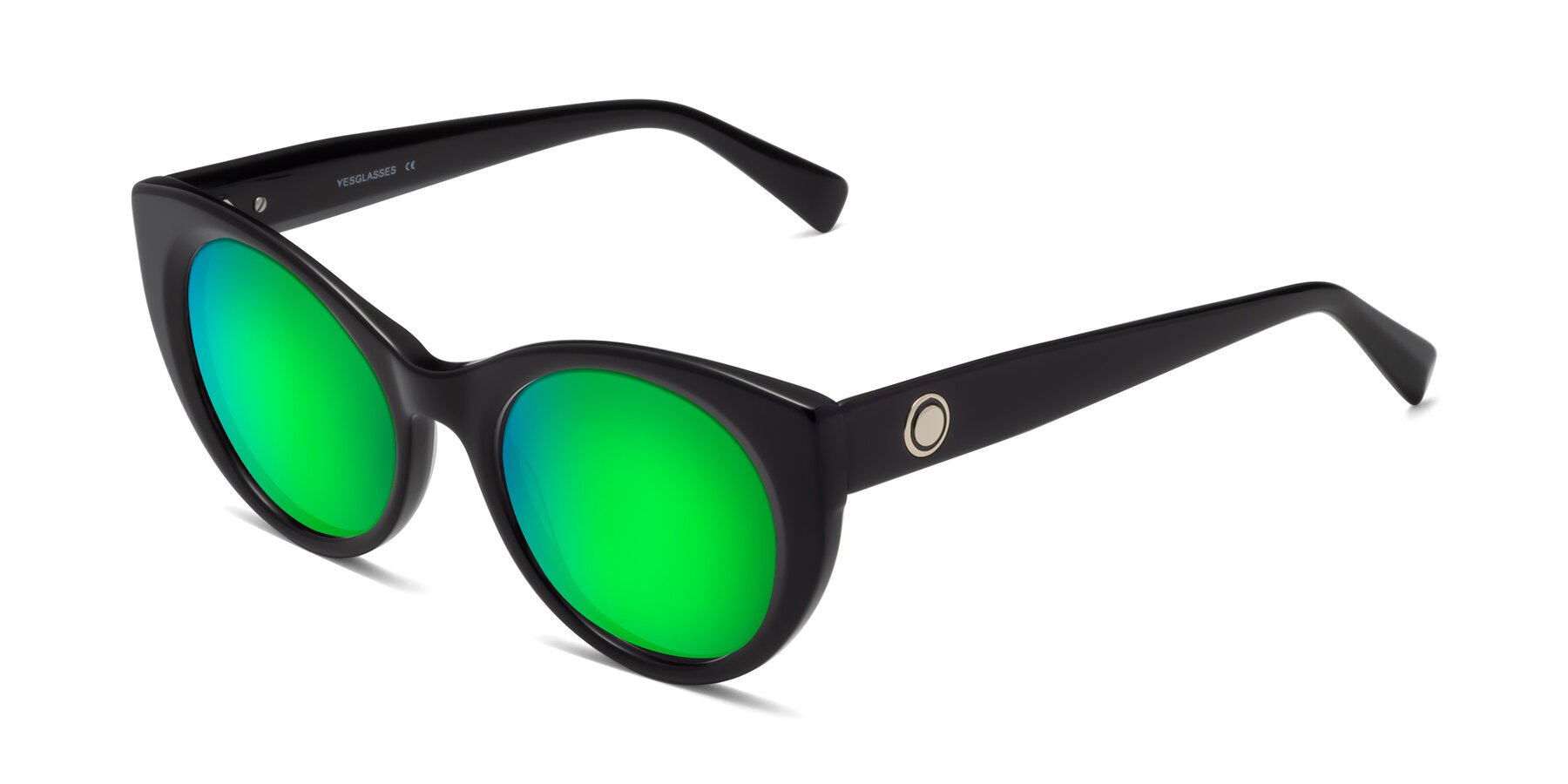 Angle of 1575 in Black with Green Mirrored Lenses