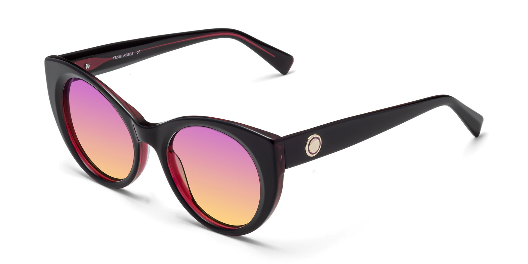 Angle of 1575 in Black-Purple with Purple / Yellow Gradient Lenses