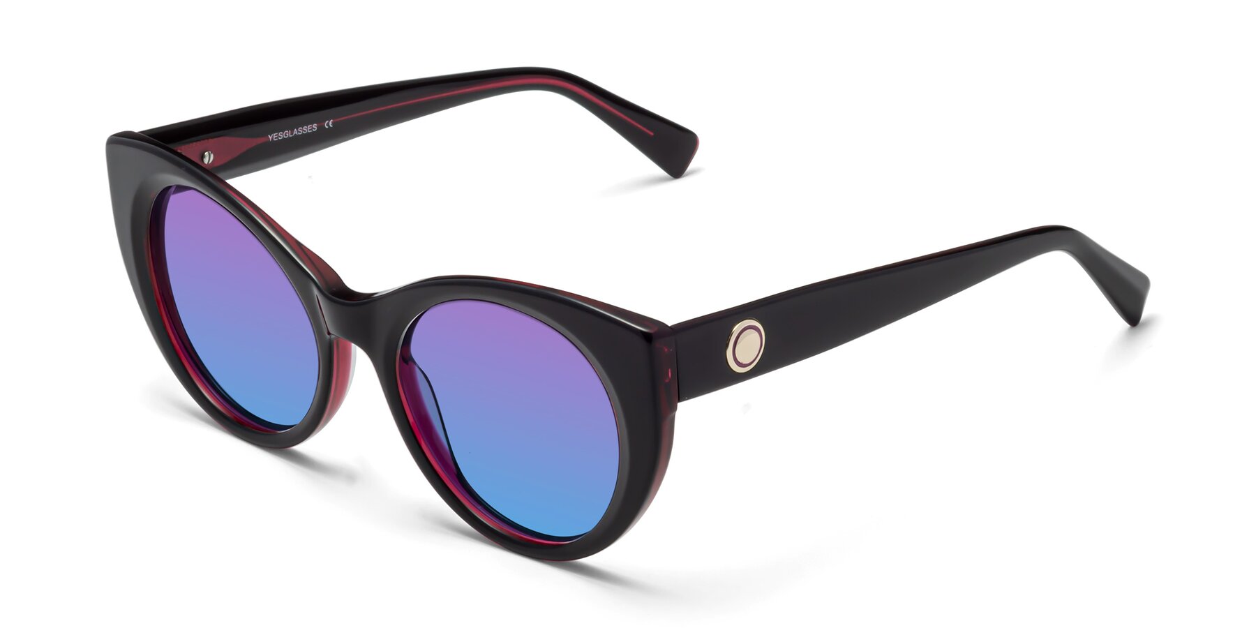 Angle of 1575 in Black-Purple with Purple / Blue Gradient Lenses