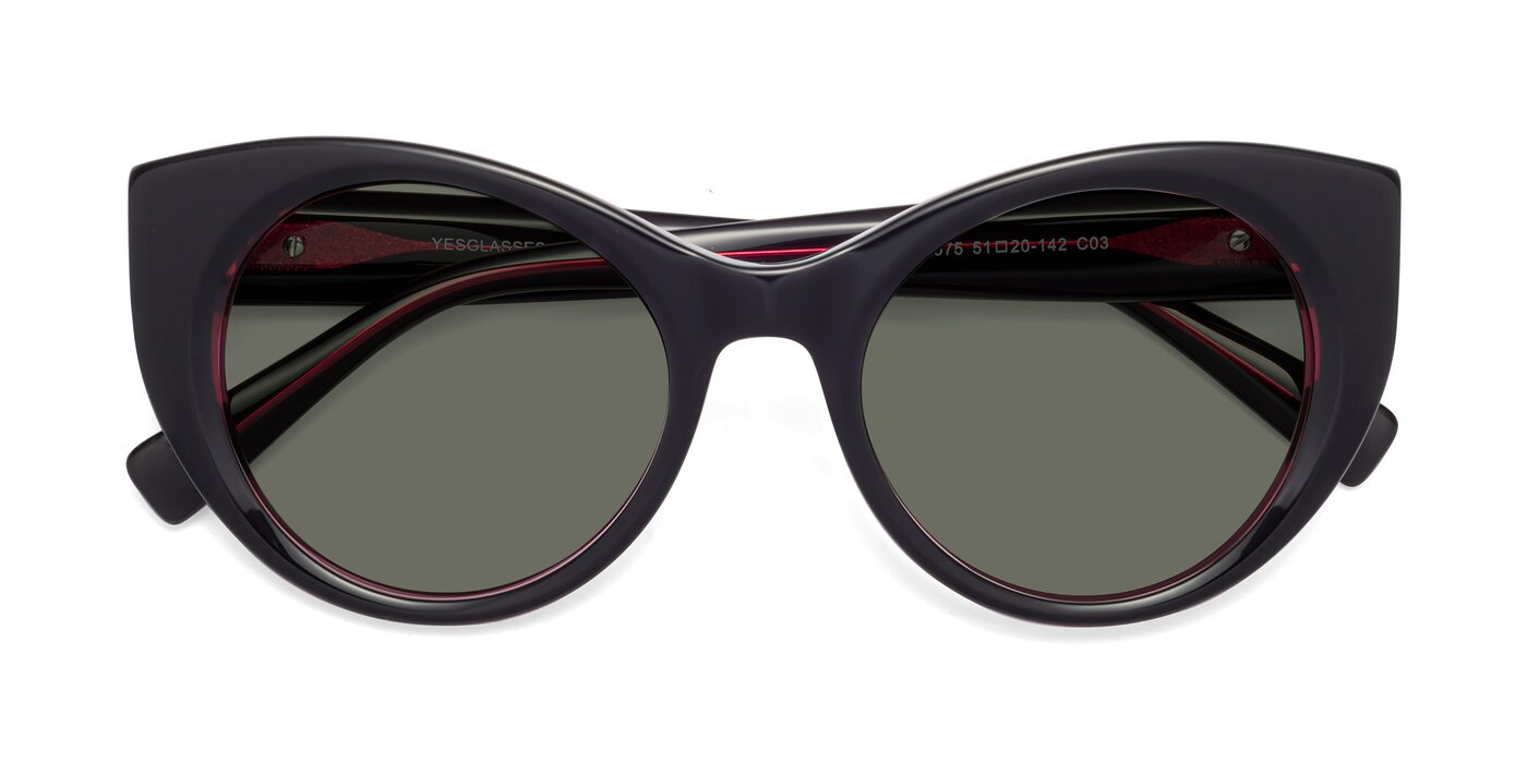 1575 - Black / Purple Polarized Sunglasses