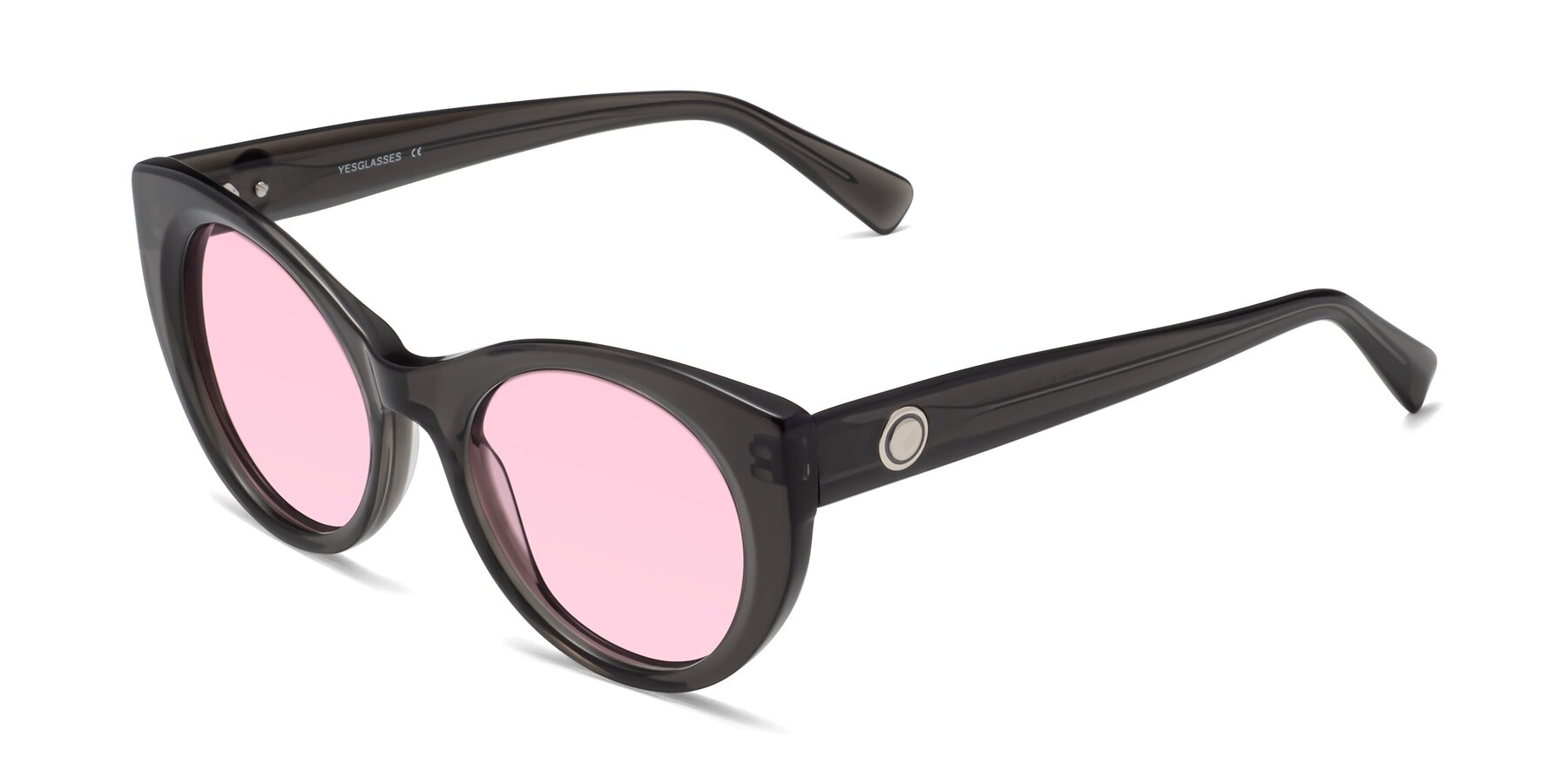 Angle of 1575 in Gray with Light Pink Tinted Lenses