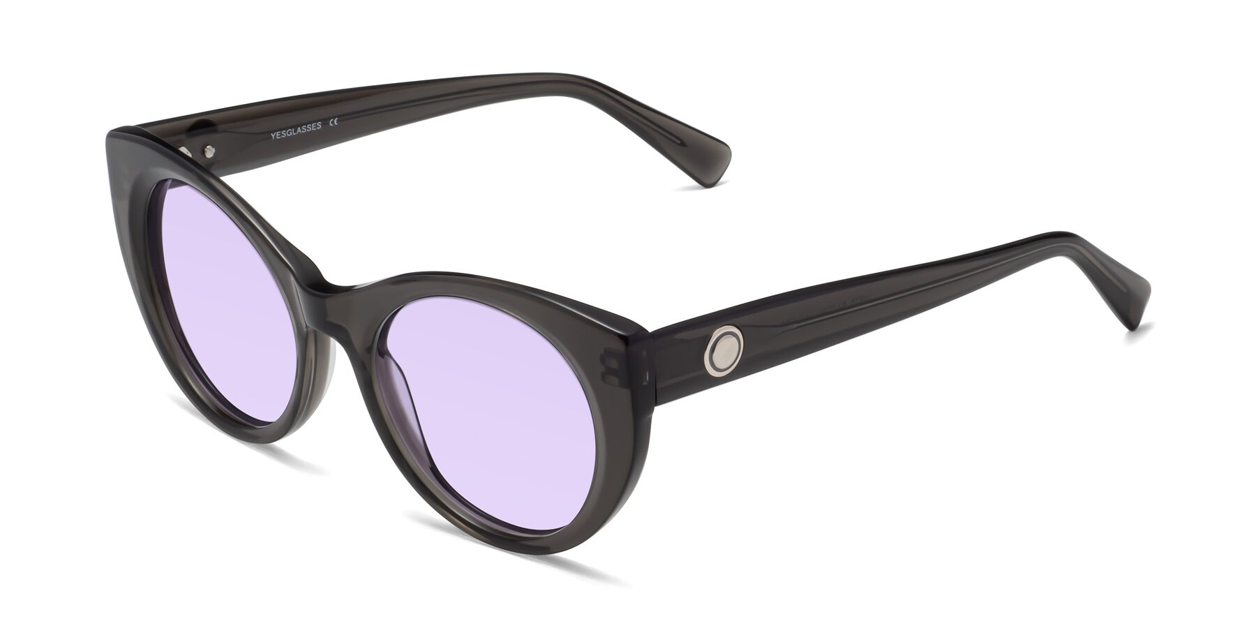 Angle of 1575 in Gray with Light Purple Tinted Lenses