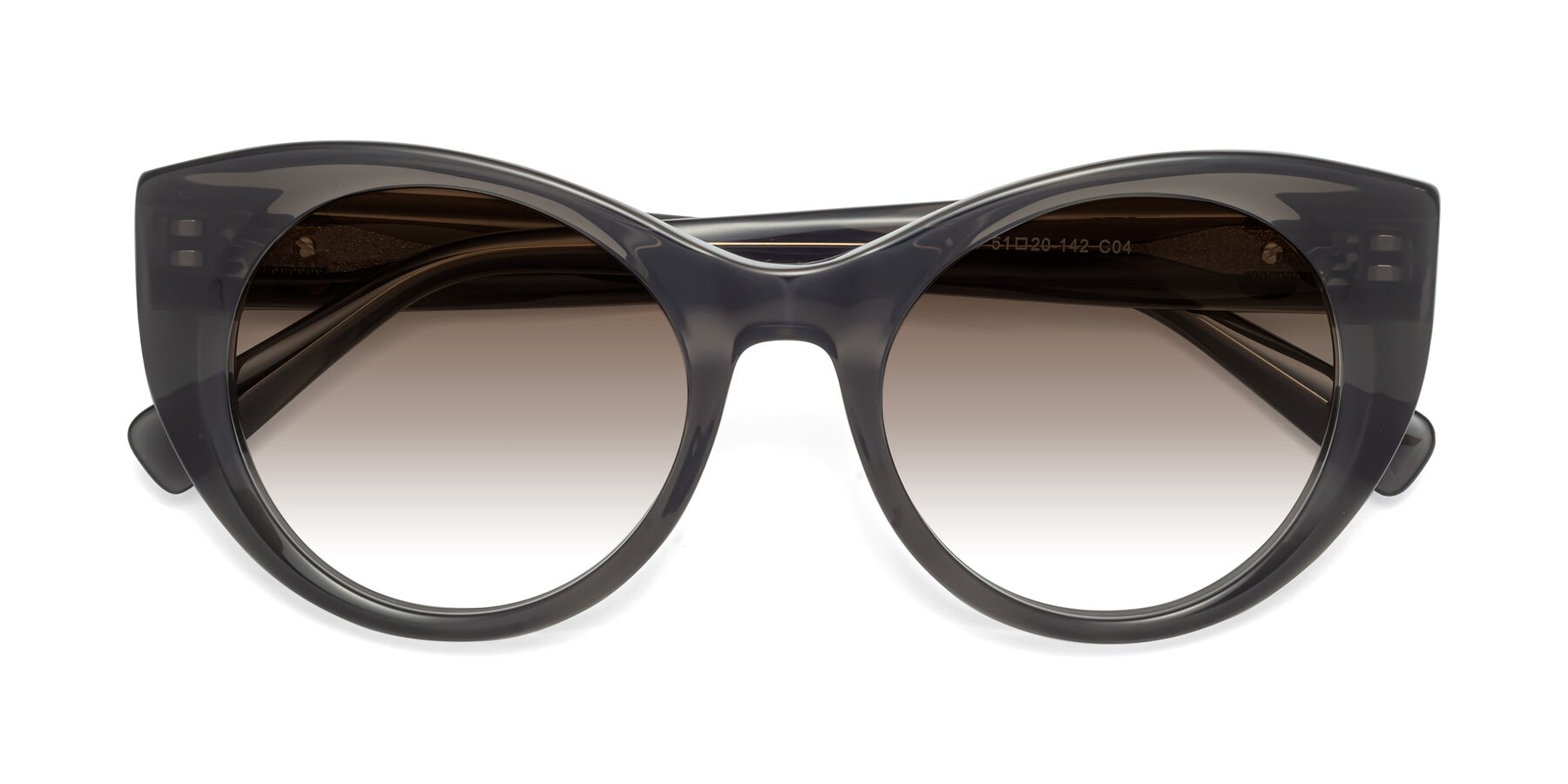 Folded Front of 1575 in Gray with Brown Gradient Lenses