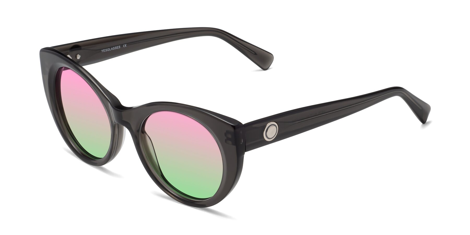 Angle of 1575 in Gray with Pink / Green Gradient Lenses