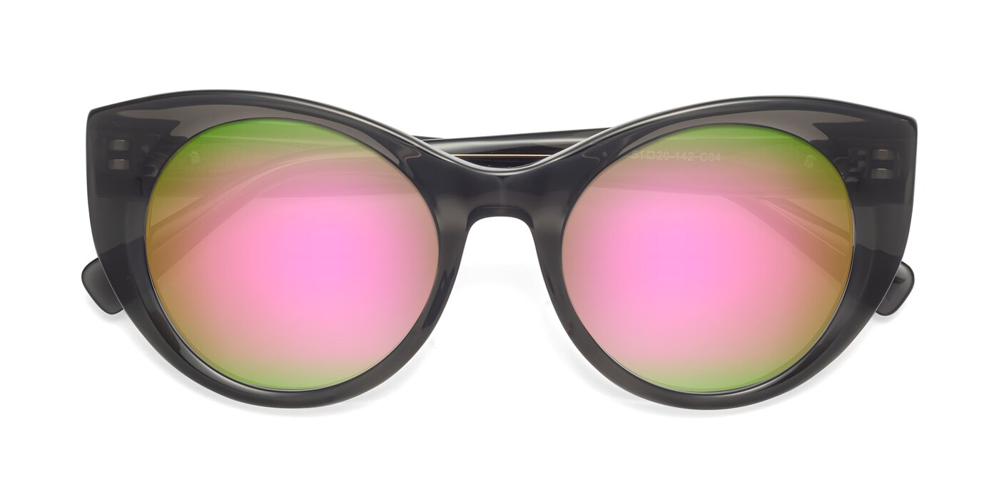 1575 - Gray Flash Mirrored Sunglasses