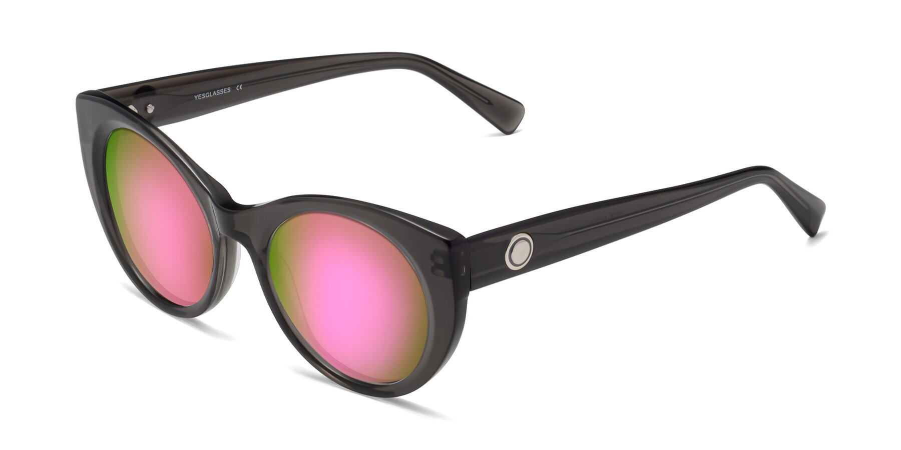 Angle of 1575 in Gray with Pink Mirrored Lenses