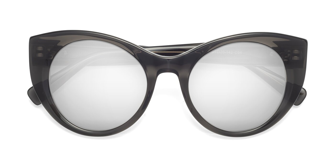 1575 - Gray Flash Mirrored Sunglasses