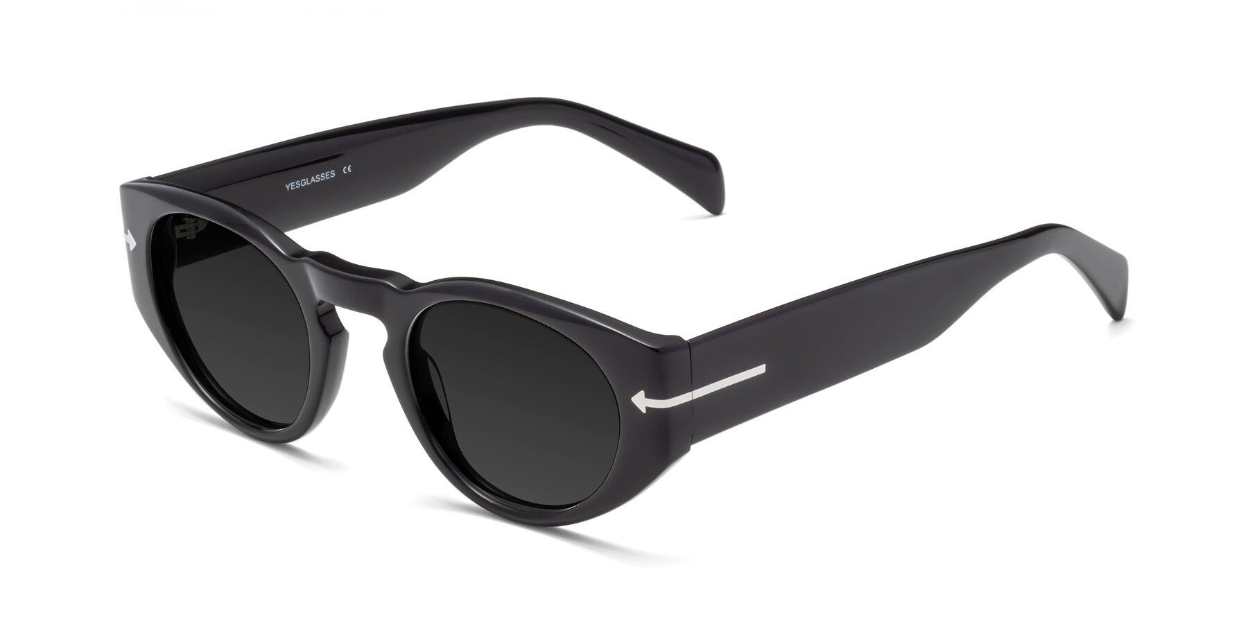 Angle of 1578 in Black with Gray Polarized TAC Lenses