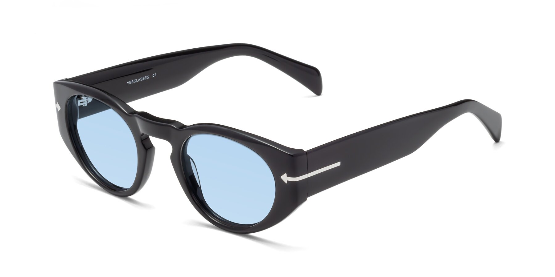 Angle of 1578 in Black with Light Blue Tinted Lenses