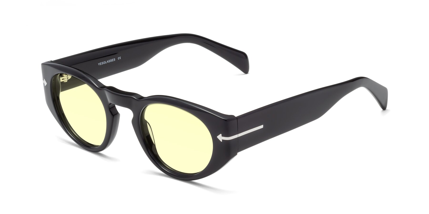 Angle of 1578 in Black with Light Yellow Tinted Lenses