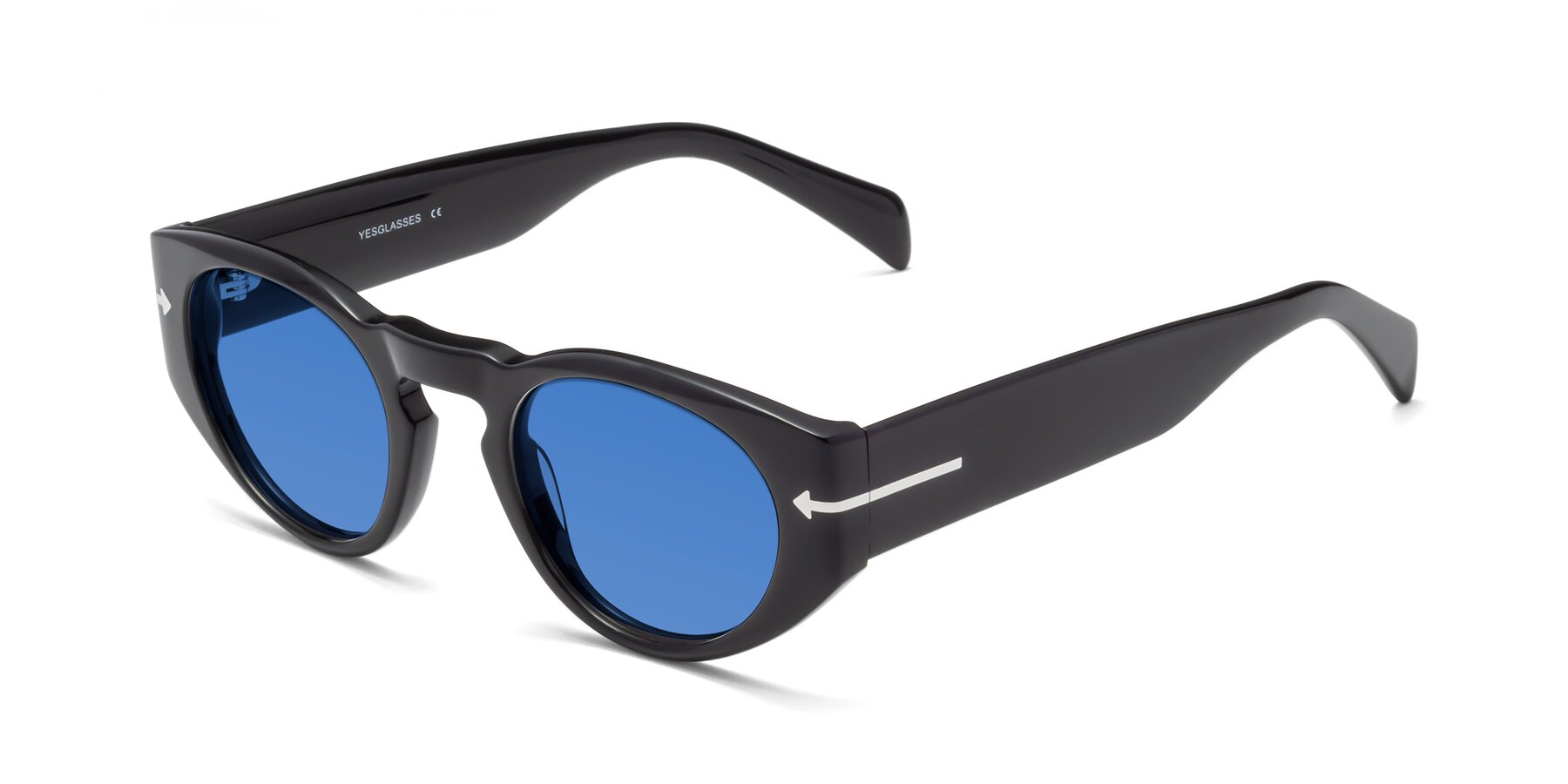 Angle of 1578 in Black with Blue Tinted Lenses