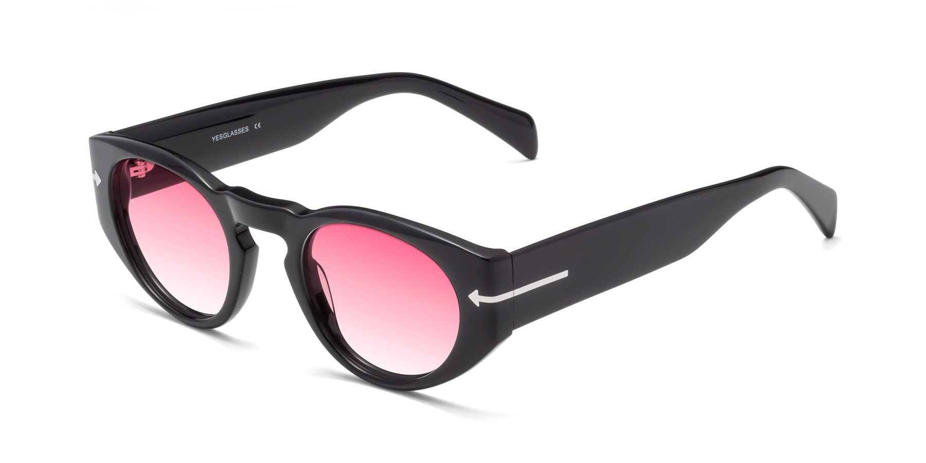 Angle of 1578 in Black with Pink Gradient Lenses