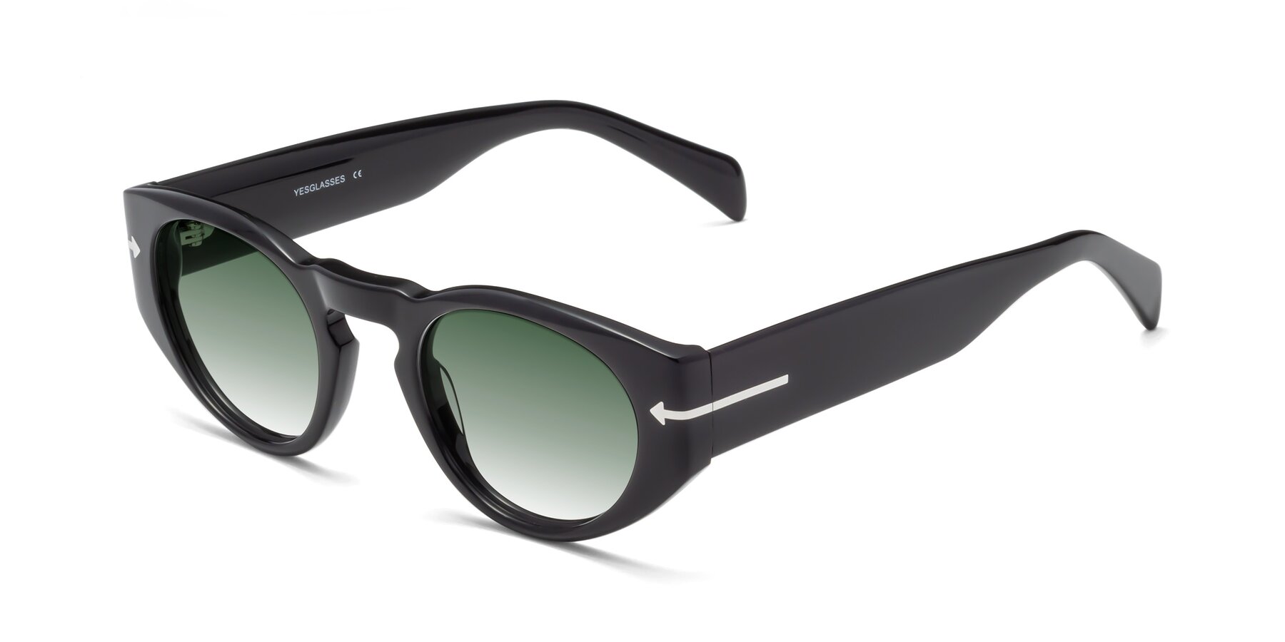 Angle of 1578 in Black with Green Gradient Lenses