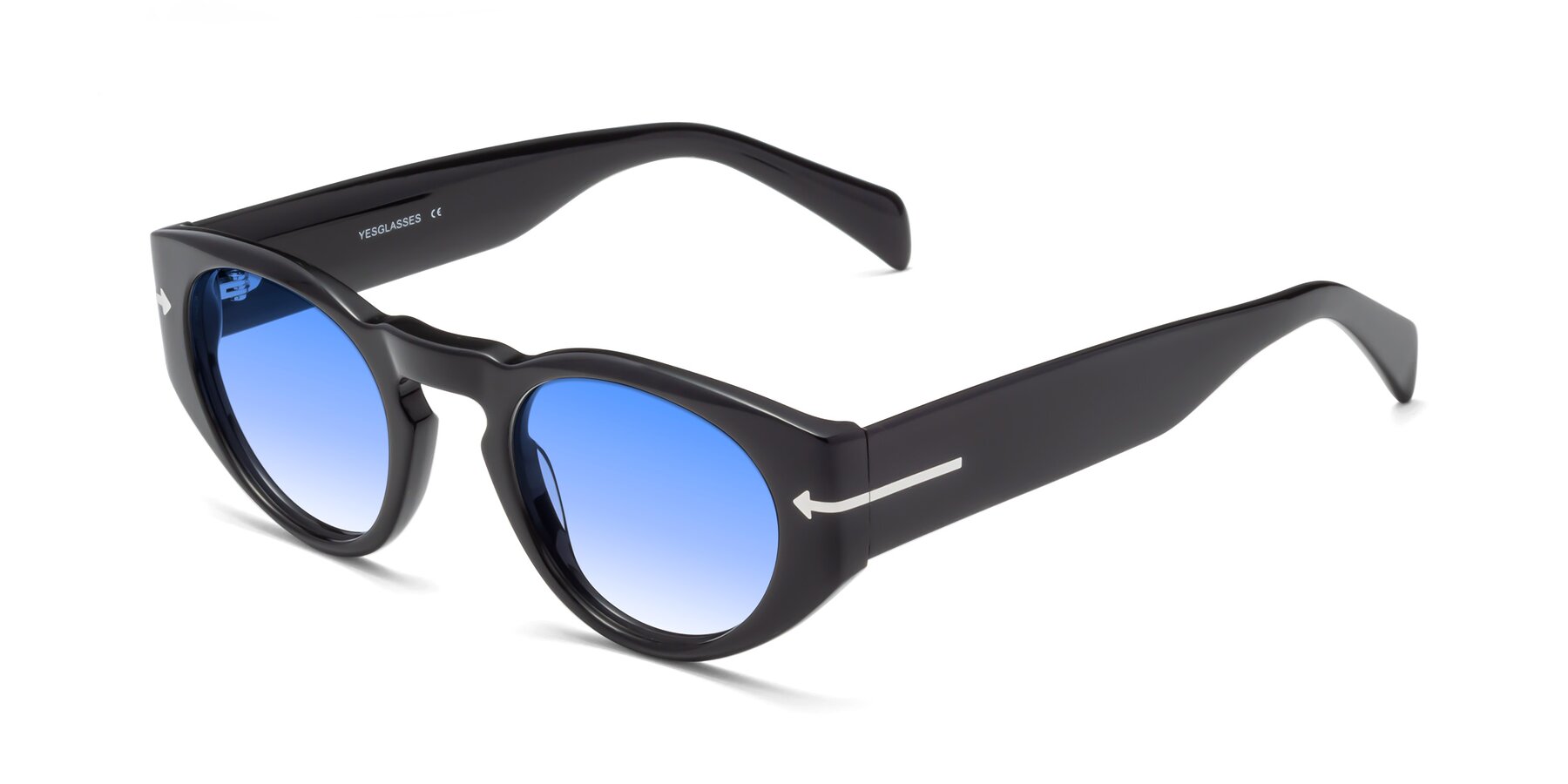 Angle of 1578 in Black with Blue Gradient Lenses