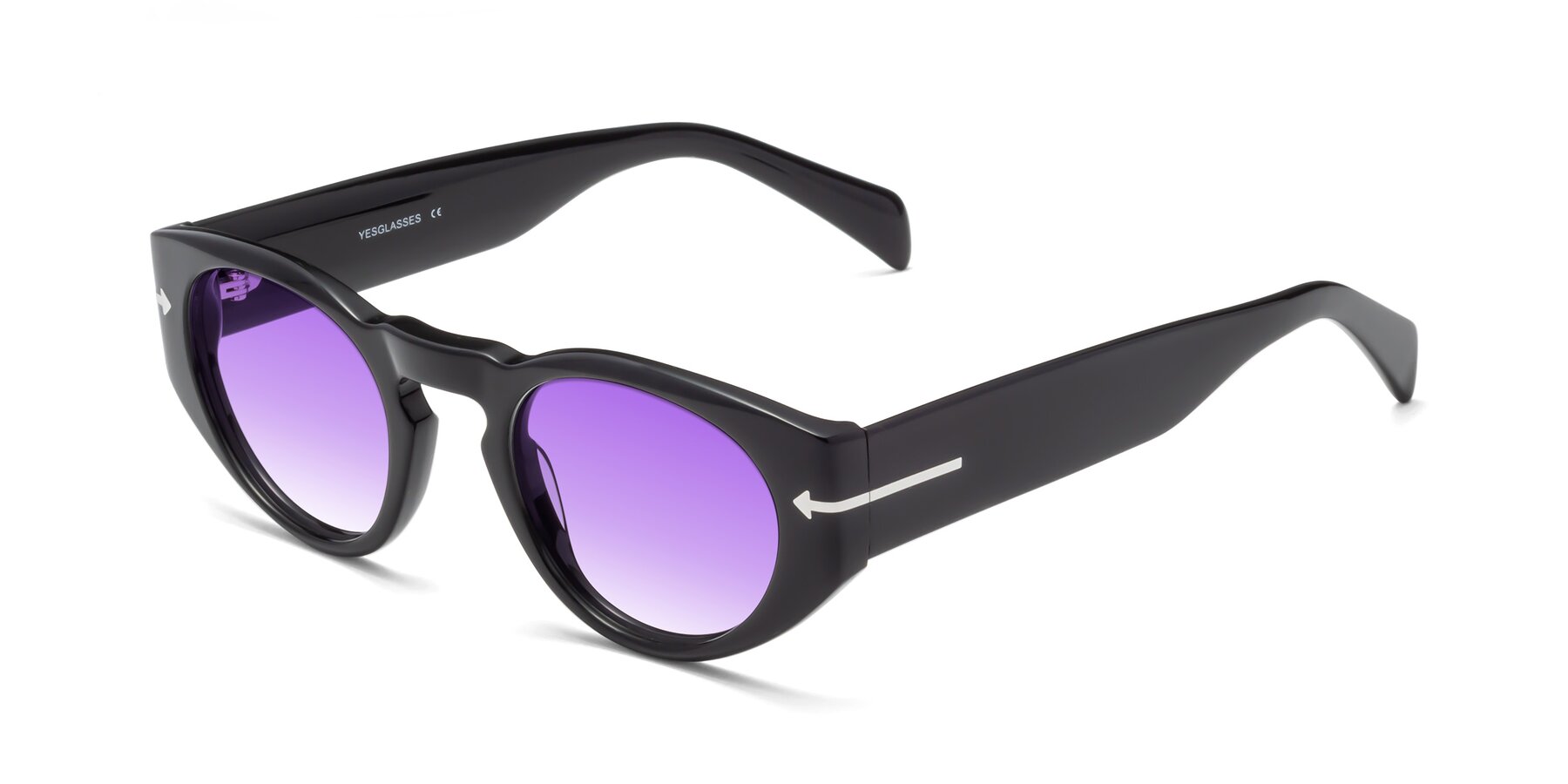 Angle of 1578 in Black with Purple Gradient Lenses