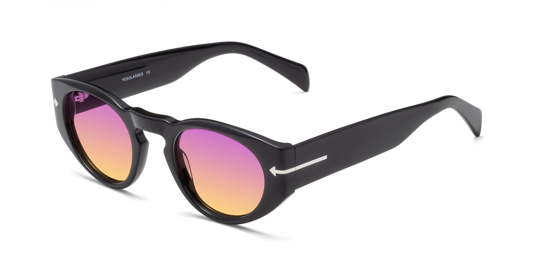 Angle of 1578 in Black with Purple / Yellow Gradient Lenses