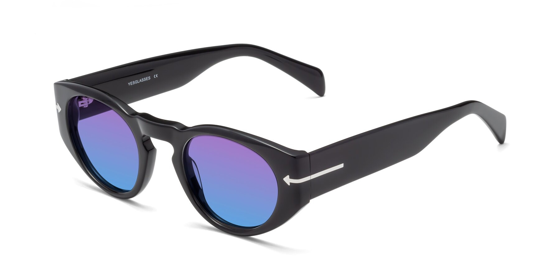Angle of 1578 in Black with Purple / Blue Gradient Lenses