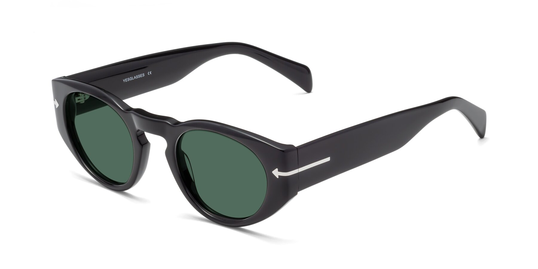 Angle of 1578 in Black with Green Polarized Lenses