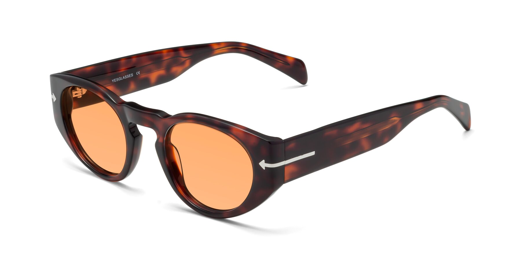 Angle of 1578 in Tortoise with Medium Orange Tinted Lenses
