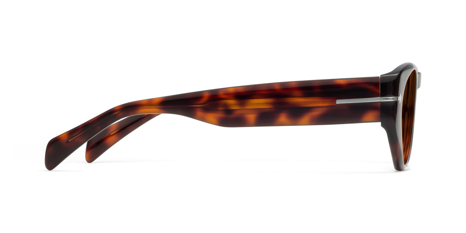 Side of 1578 in Tortoise with Orange Tinted Lenses