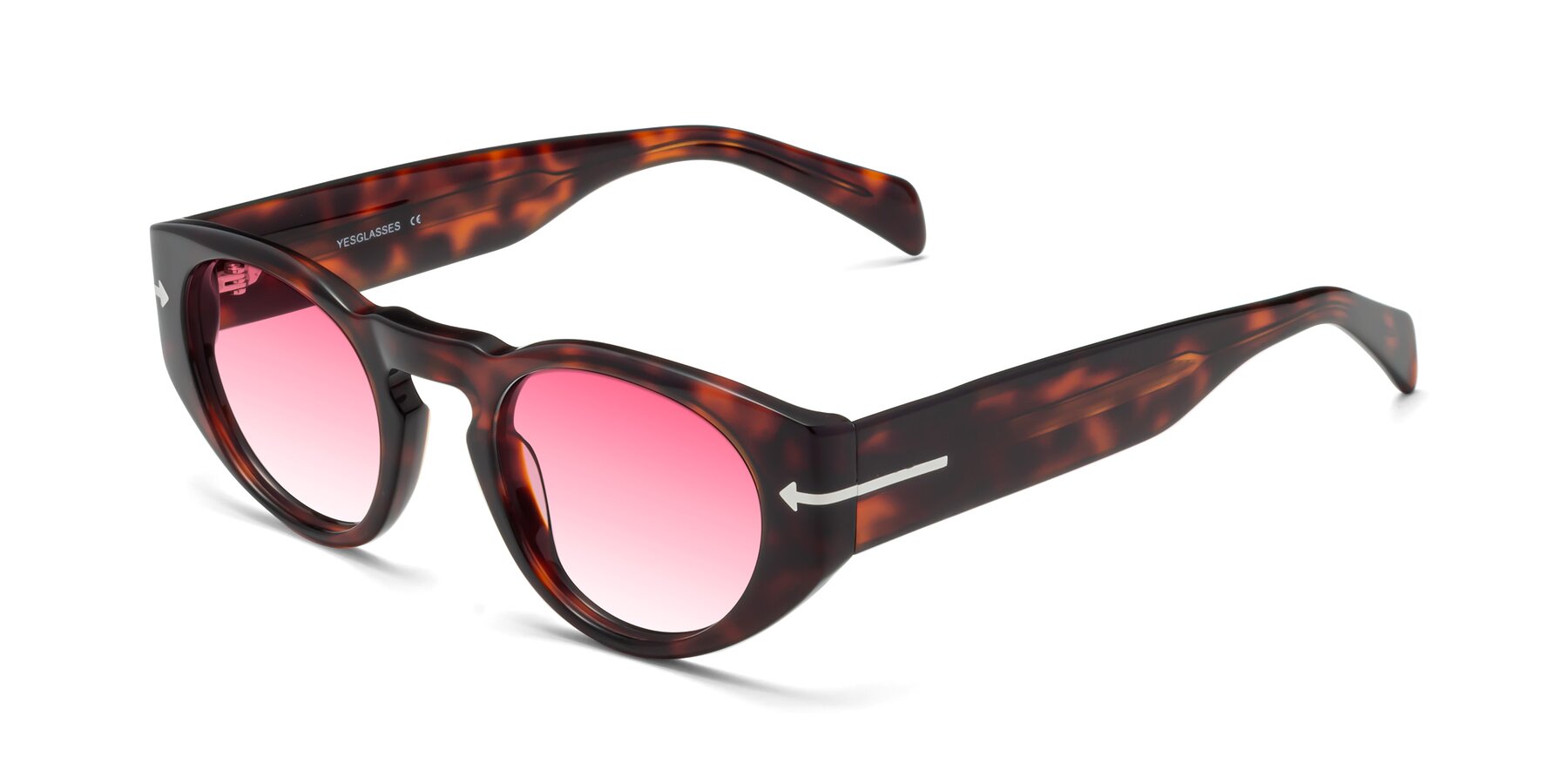 Angle of 1578 in Tortoise with Pink Gradient Lenses