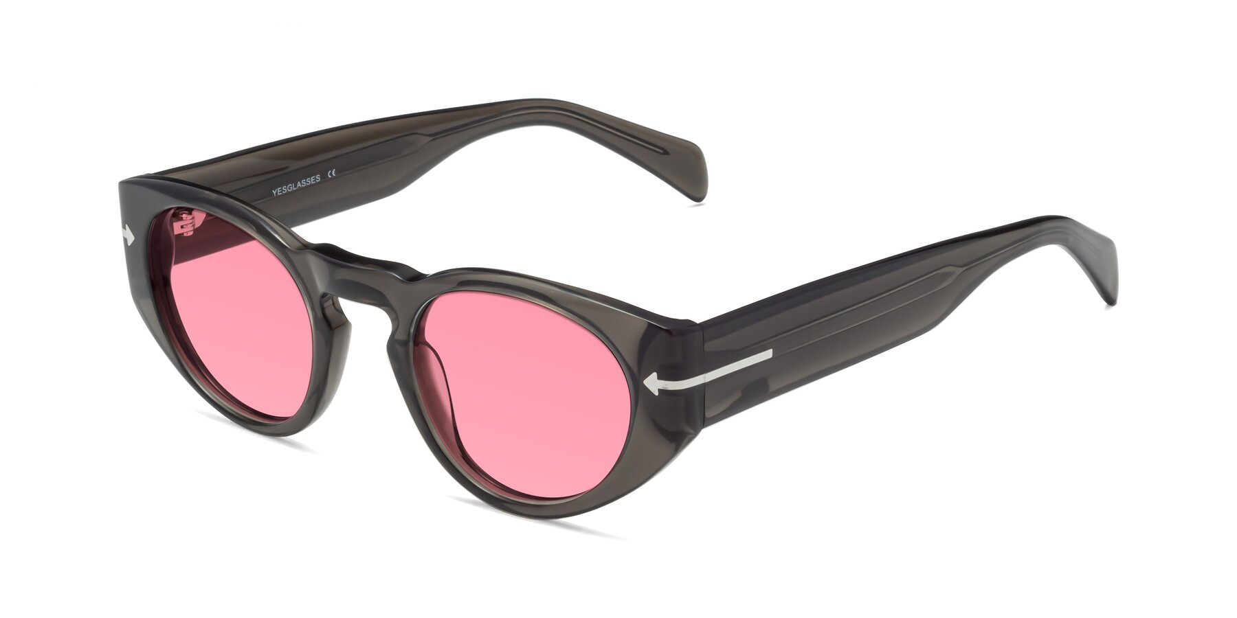 Angle of 1578 in Gray with Pink Tinted Lenses
