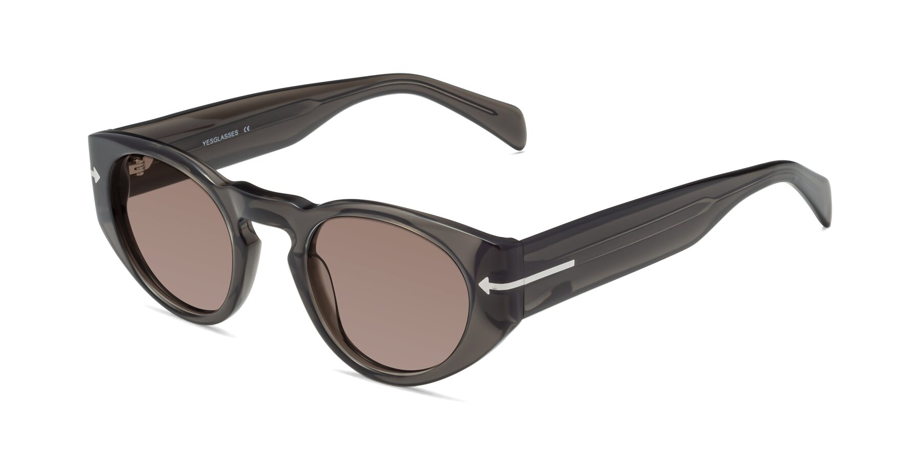 Angle of 1578 in Gray with Medium Brown Tinted Lenses