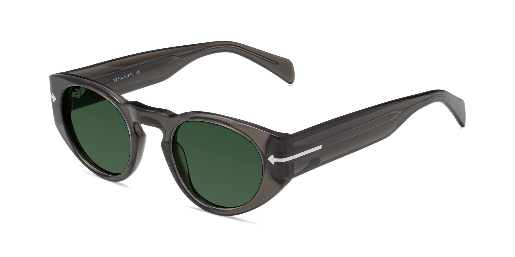 Angle of 1578 in Gray with Green Tinted Lenses
