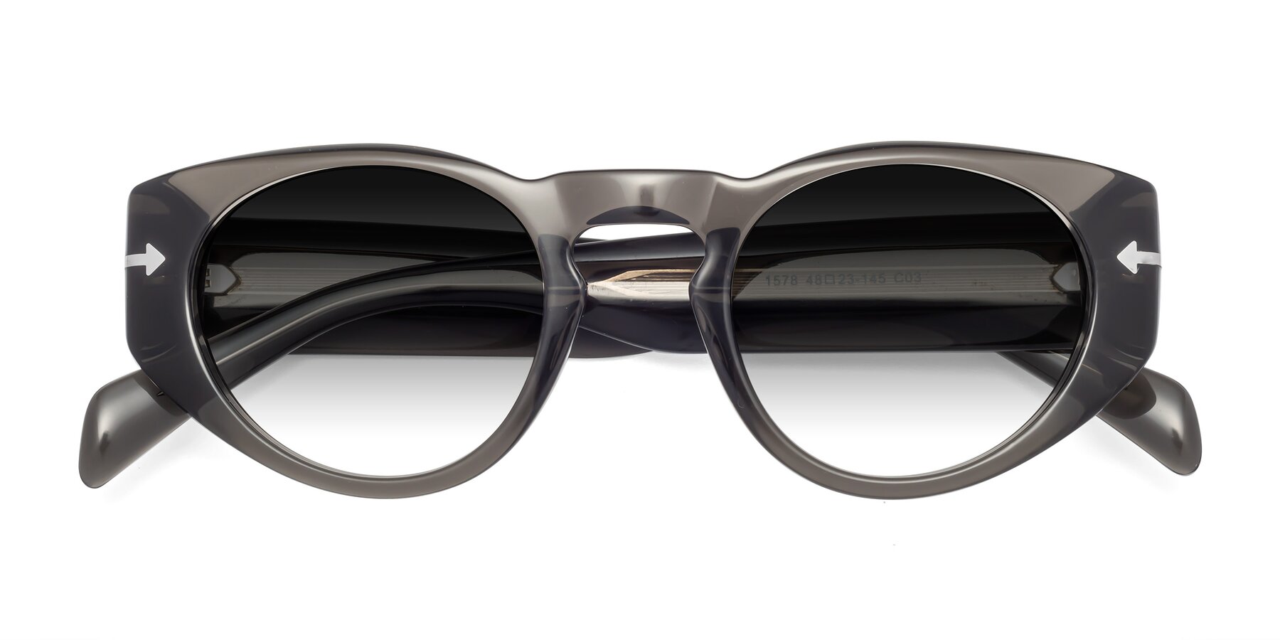 Folded Front of 1578 in Gray with Gray Gradient Lenses