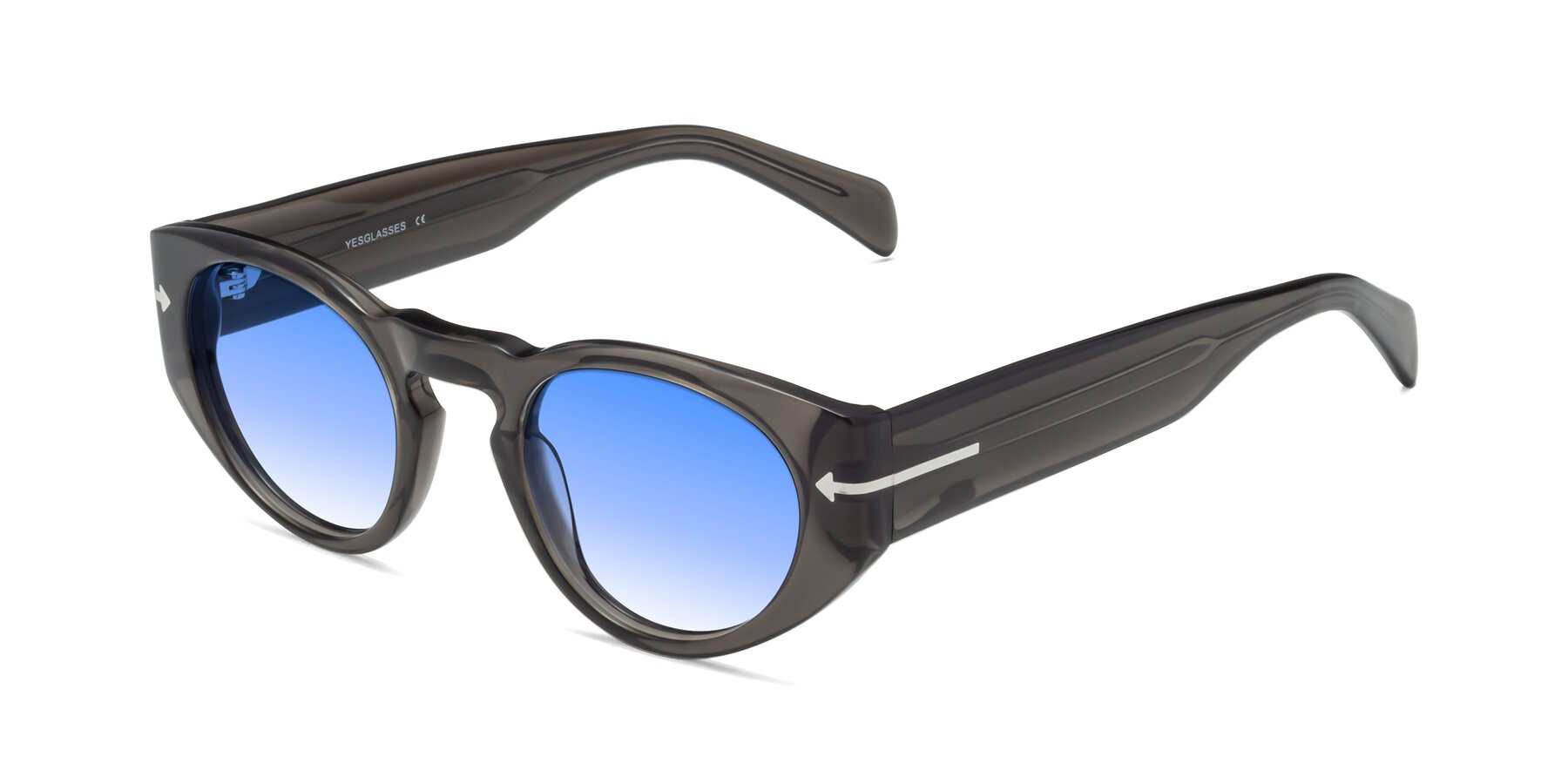 Angle of 1578 in Gray with Blue Gradient Lenses