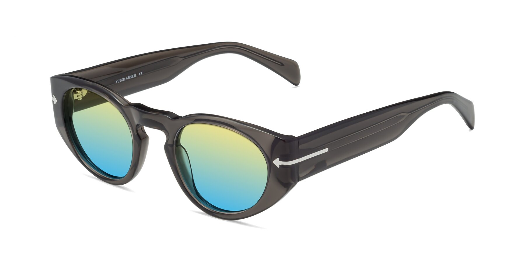 Angle of 1578 in Gray with Yellow / Blue Gradient Lenses