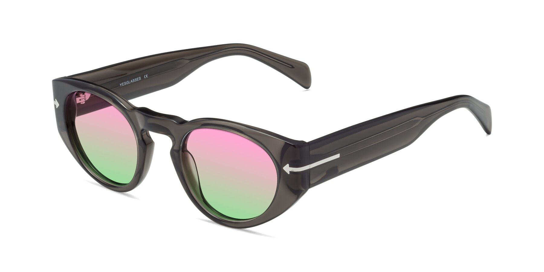 Angle of 1578 in Gray with Pink / Green Gradient Lenses