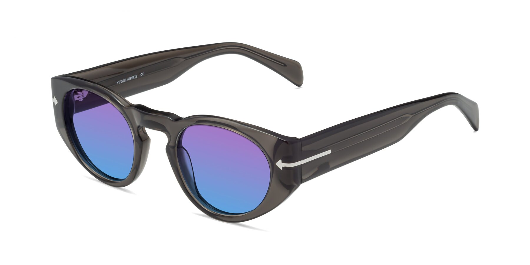 Angle of 1578 in Gray with Purple / Blue Gradient Lenses