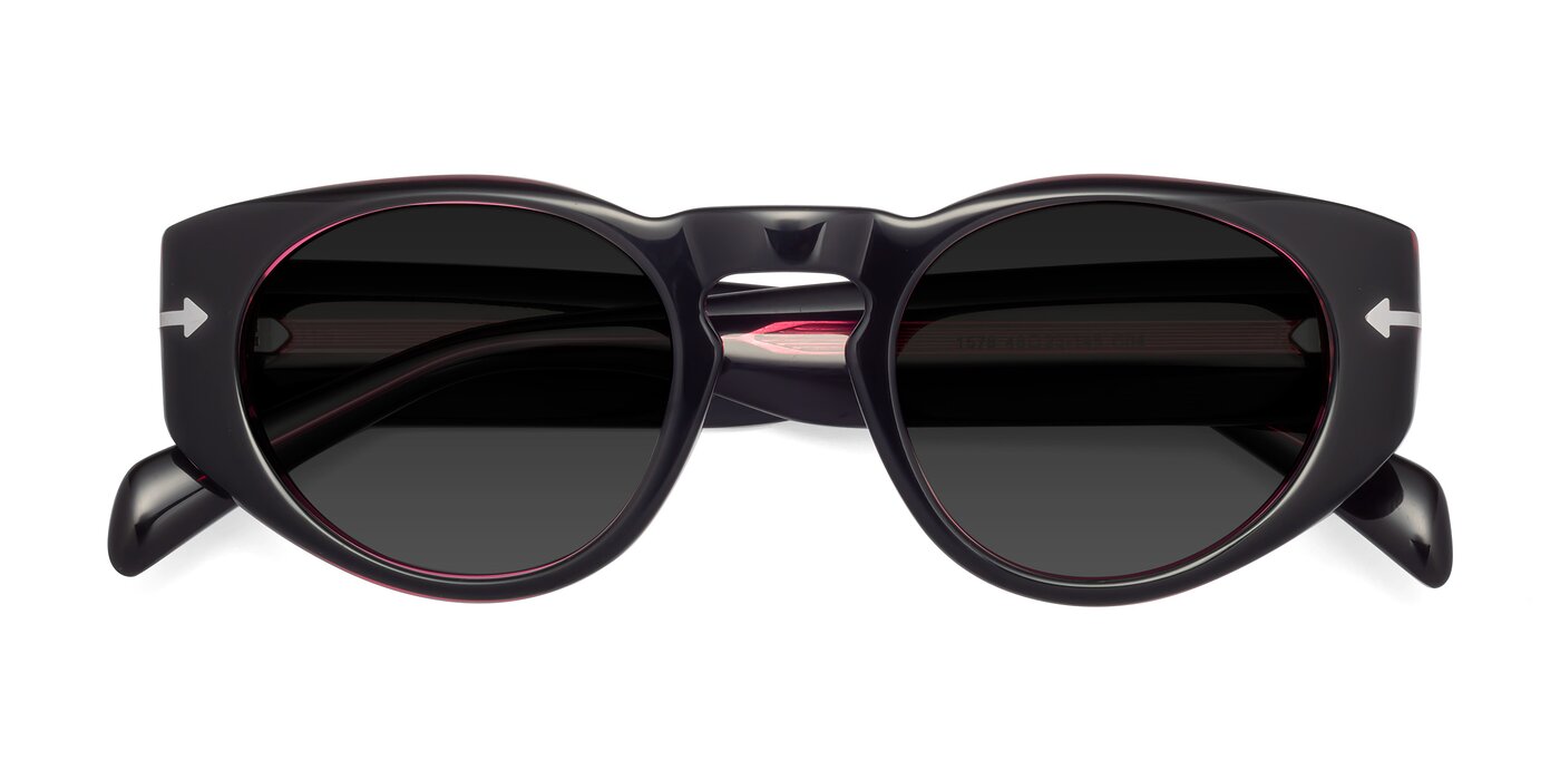 1578 - Black / Wine Polarized Sunglasses