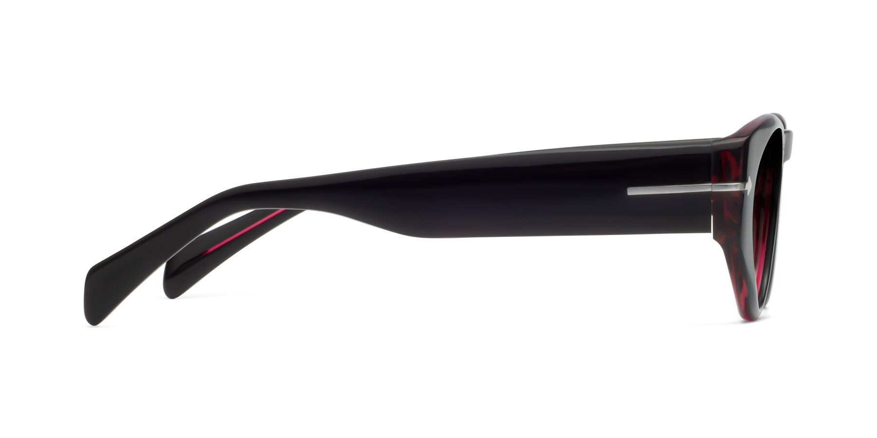 Side of 1578 in Black-Wine with Gray Gradient Lenses