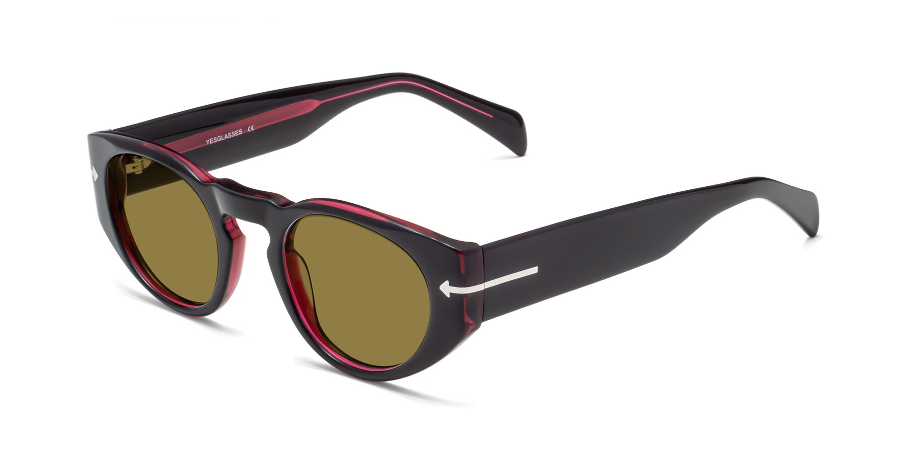 Angle of 1578 in Black-Wine with Brown Polarized Lenses