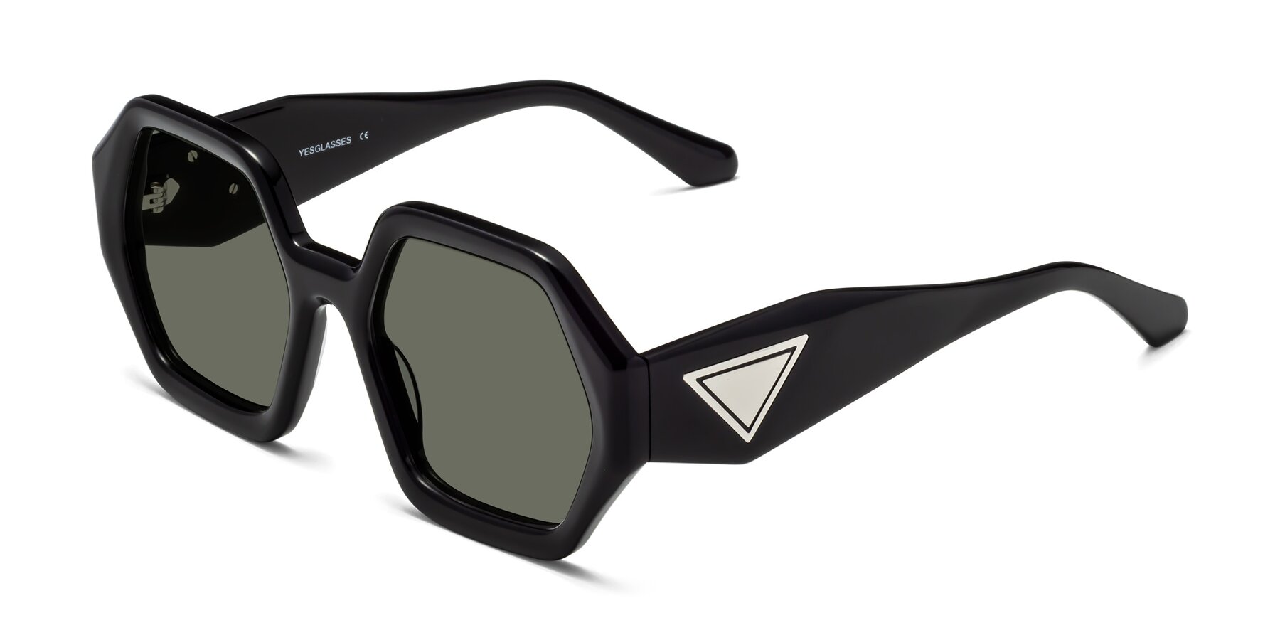 Angle of 1582 in Black with Gray Polarized Lenses