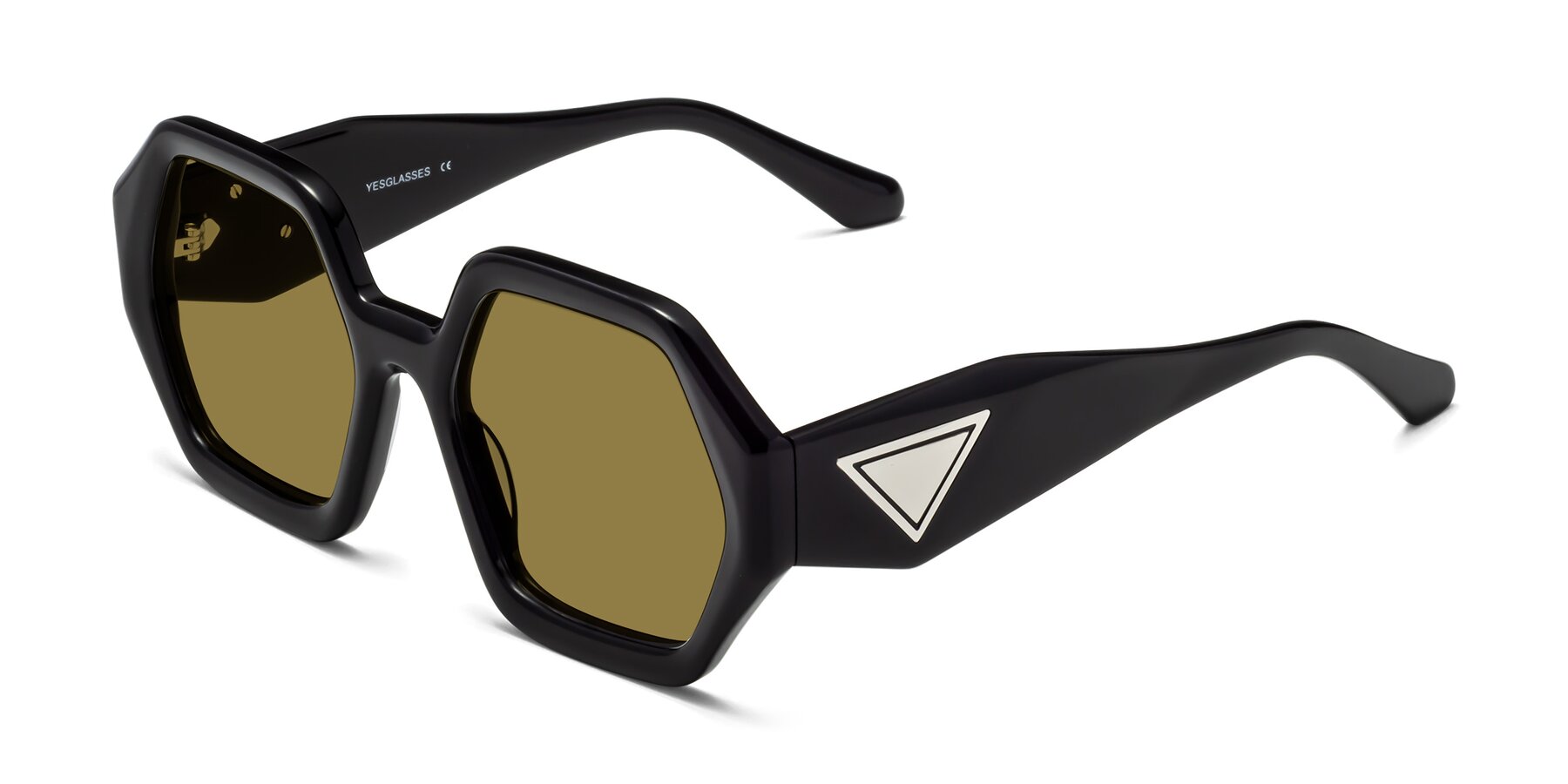 Angle of 1582 in Black with Brown Polarized Lenses