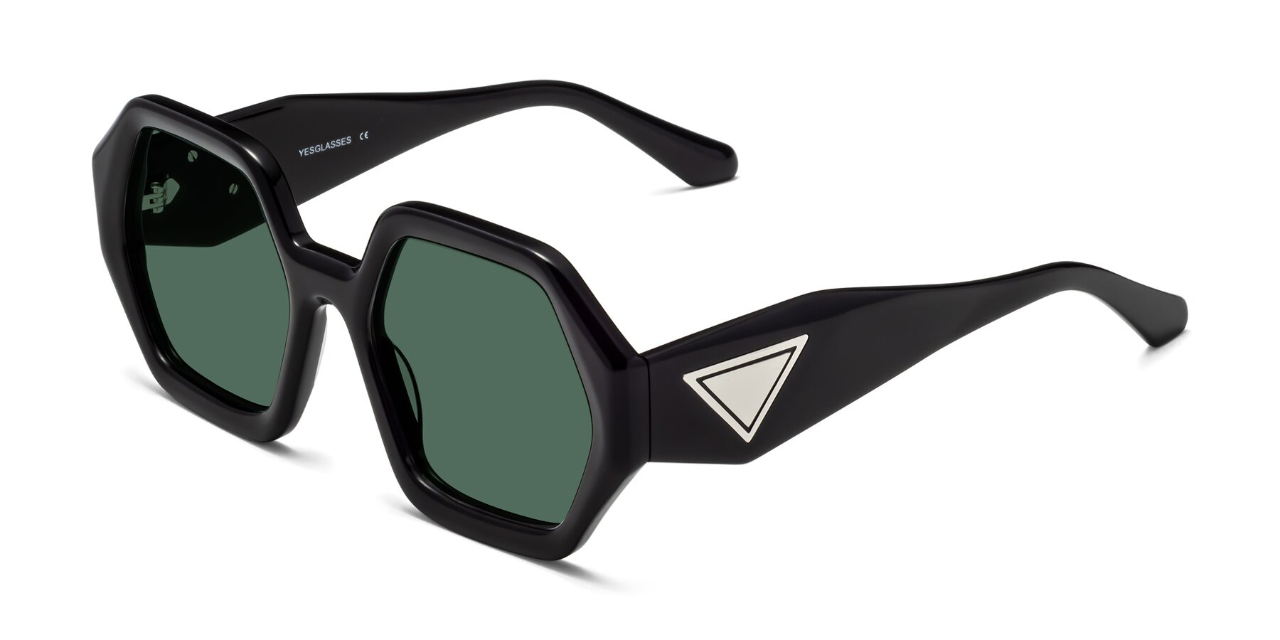 Angle of 1582 in Black with Green Polarized Lenses