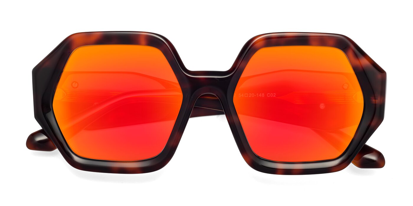 1582 - Tortoise Flash Mirrored Sunglasses