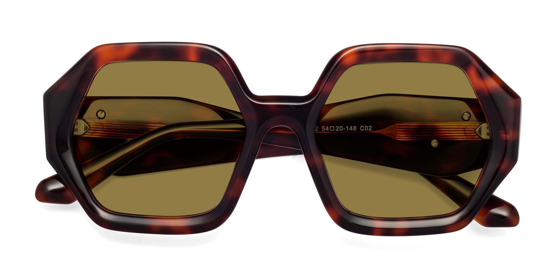Folded Front of 1582 in Tortoise with Brown Polarized Lenses