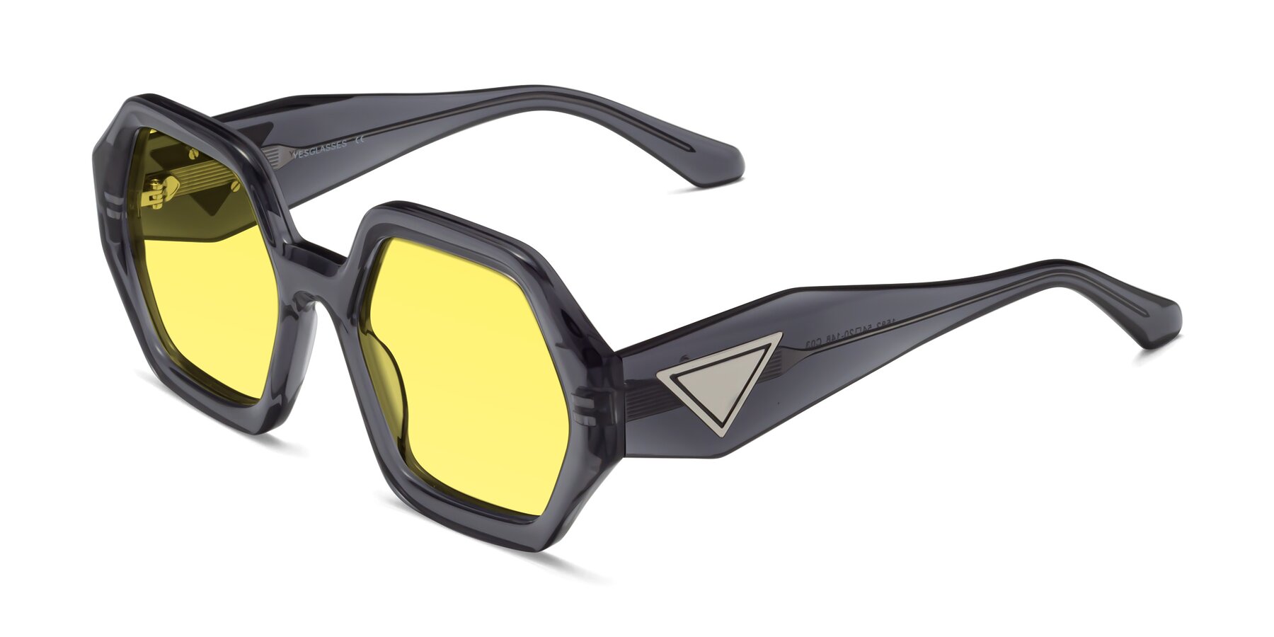 Angle of 1582 in Gray with Medium Yellow Tinted Lenses