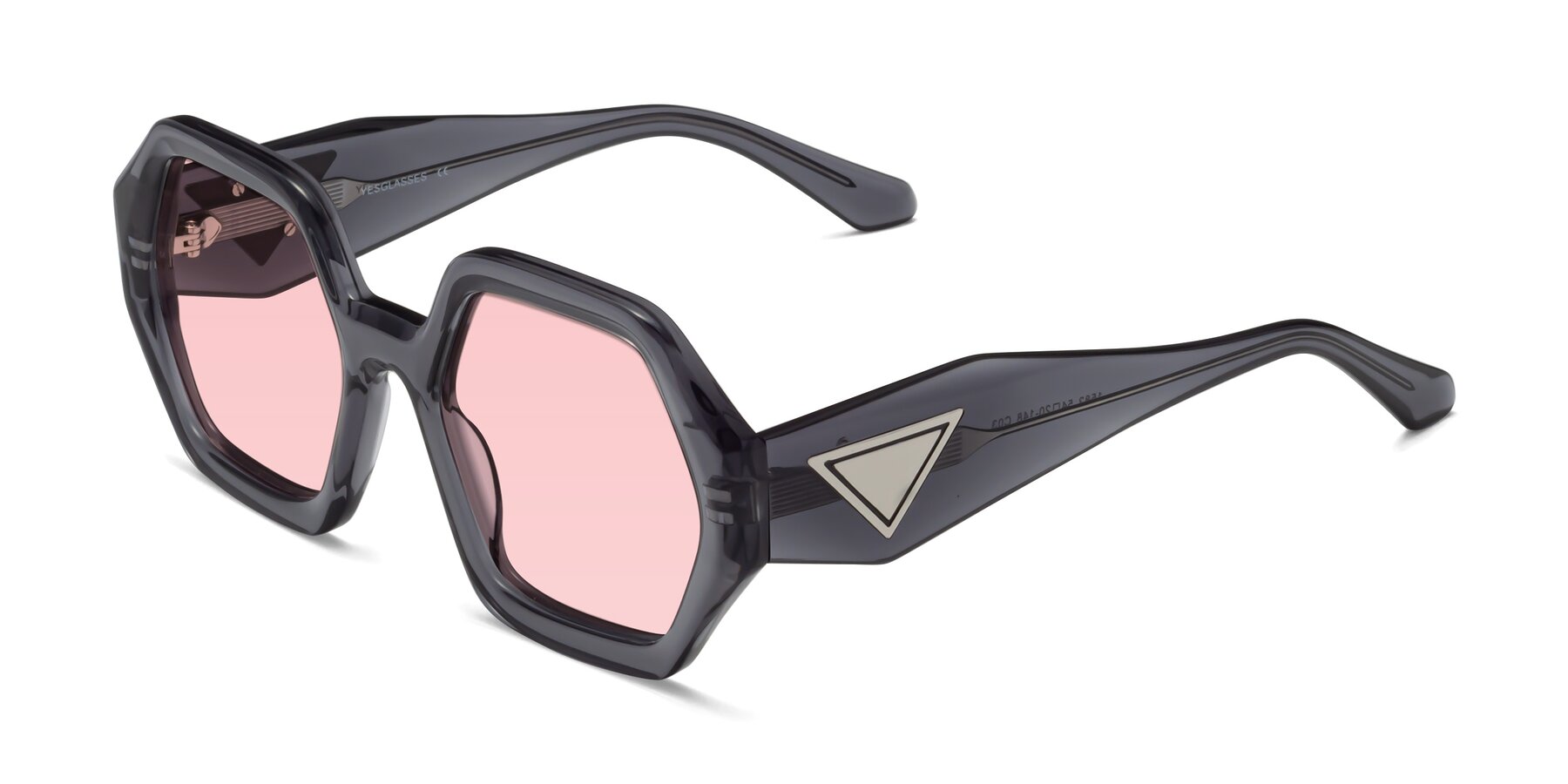 Angle of 1582 in Gray with Light Garnet Tinted Lenses