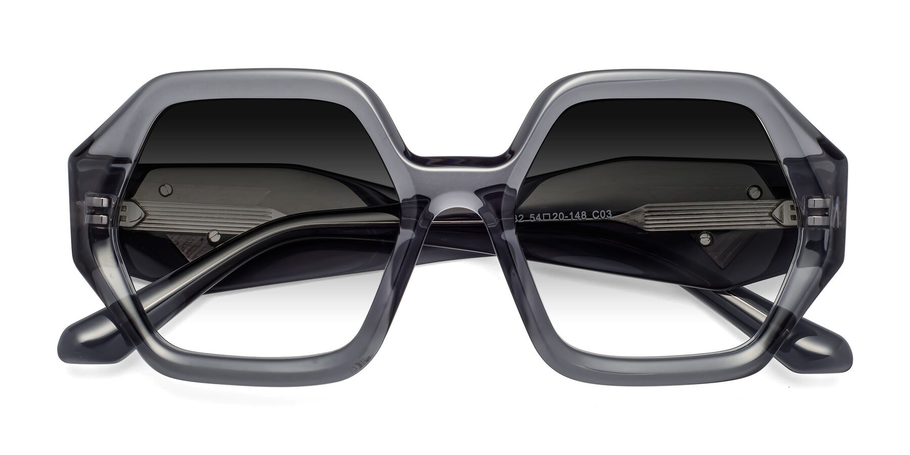 Folded Front of 1582 in Gray with Gray Gradient Lenses