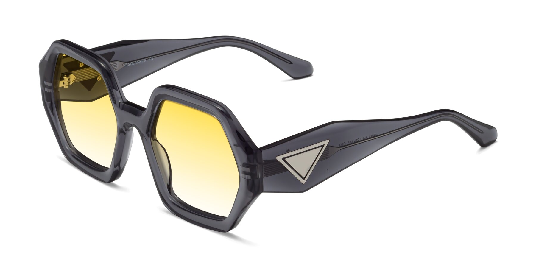 Angle of 1582 in Gray with Yellow Gradient Lenses