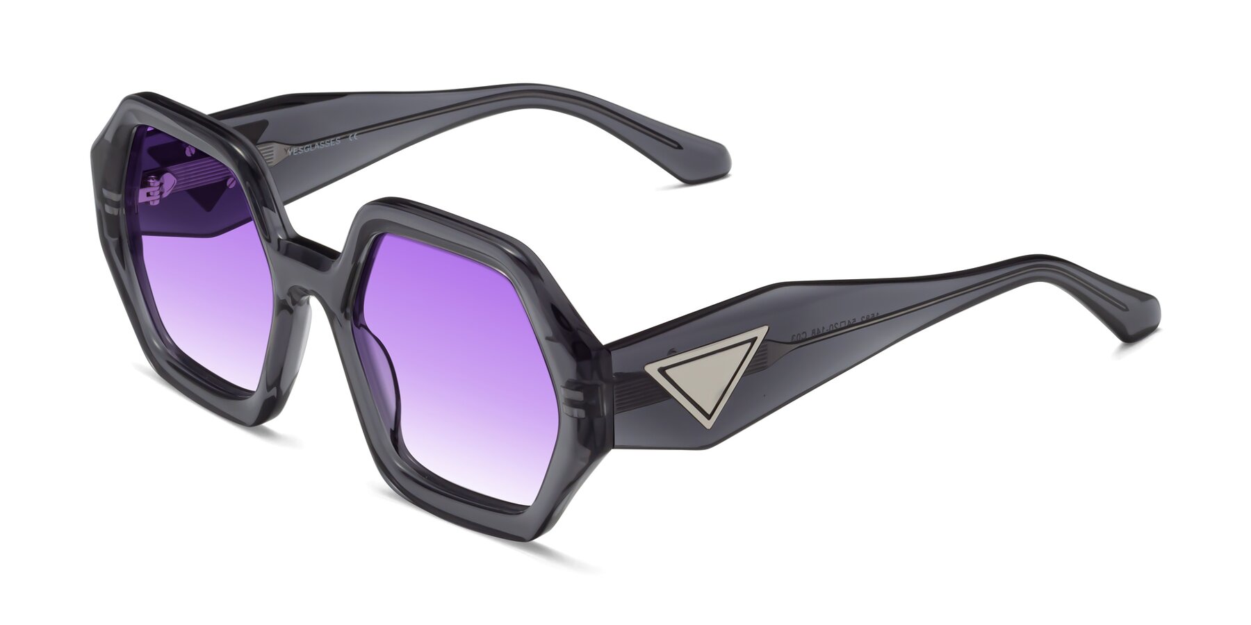 Angle of 1582 in Gray with Purple Gradient Lenses