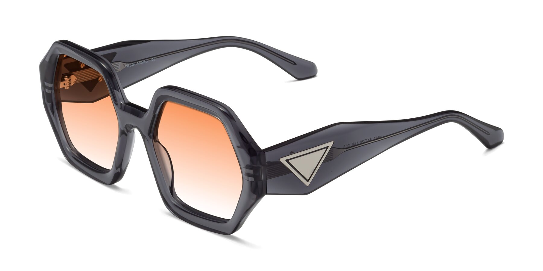 Angle of 1582 in Gray with Orange Gradient Lenses