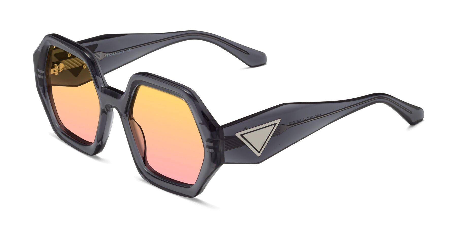 Angle of 1582 in Gray with Yellow / Pink Gradient Lenses